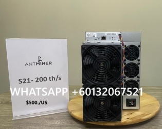 Bitmain Antminer S21 200T  BTC BCH BSV SHA256 Air-cooling Miner + PSU