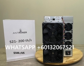 Bitmain Antminer S21 200T  BTC BCH BSV SHA256 Air-cooling Miner + PSU