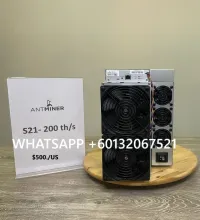 Bitmain Antminer S21 200T  BTC BCH BSV SHA256 Air-cooling Miner + PSU